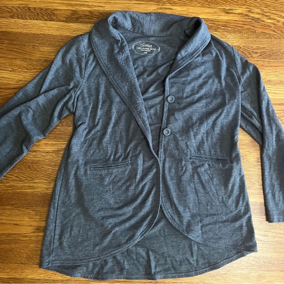 Soma cardigan L gray button cozy stretch - Picture 1 of 5